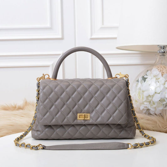 Katy Quilted Top Handle Bag